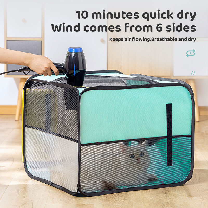Cats And Dogs Bathing Home Blow Dry Hair Cage Pet Warm Drying Box Splash-Proof Hair Dryer Drying Bag — image 1