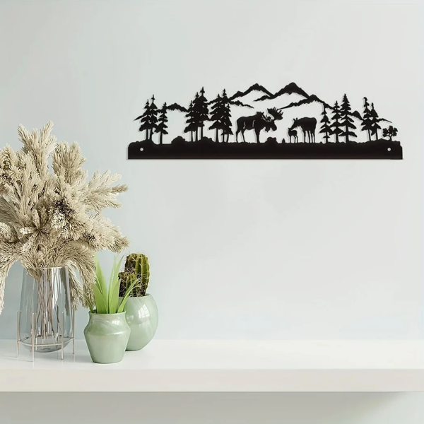 CIFbuy Ciervo de Metal para Decoración de Pared en Vivo, Regalo de Navidad Perfecto — imagen 1