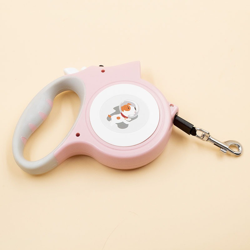 Pet 5-meter automatic retractable leash with light dog walker, small dog leash with rope — image 5
