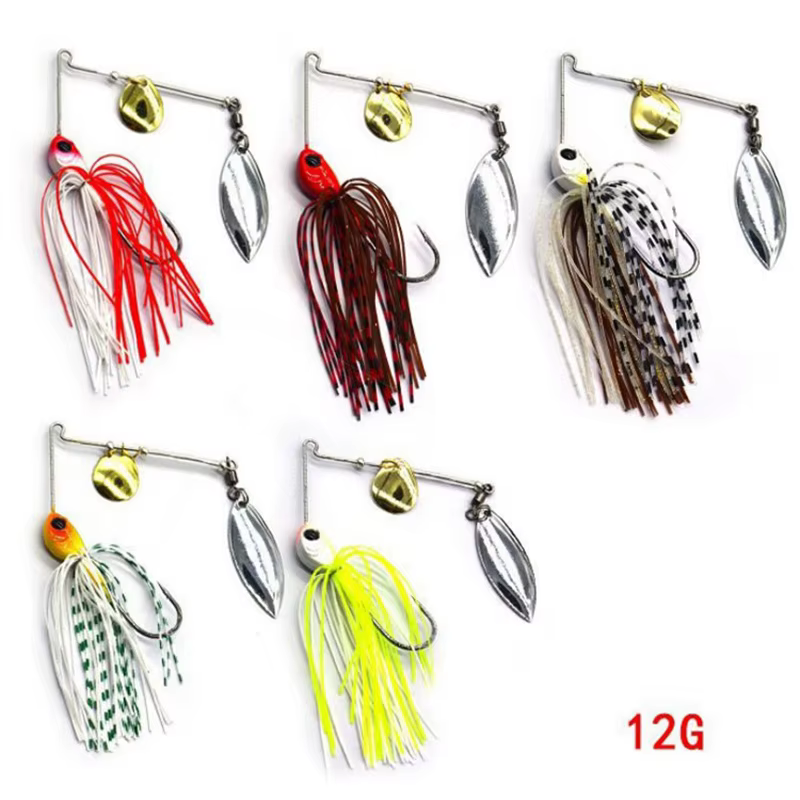Fishing Lure 12/17g Wobblers Lures Spinners Spoon Bait For Pike Peche Tackle All Artificial Baits Metal Sequins Spinnerbait — image 6