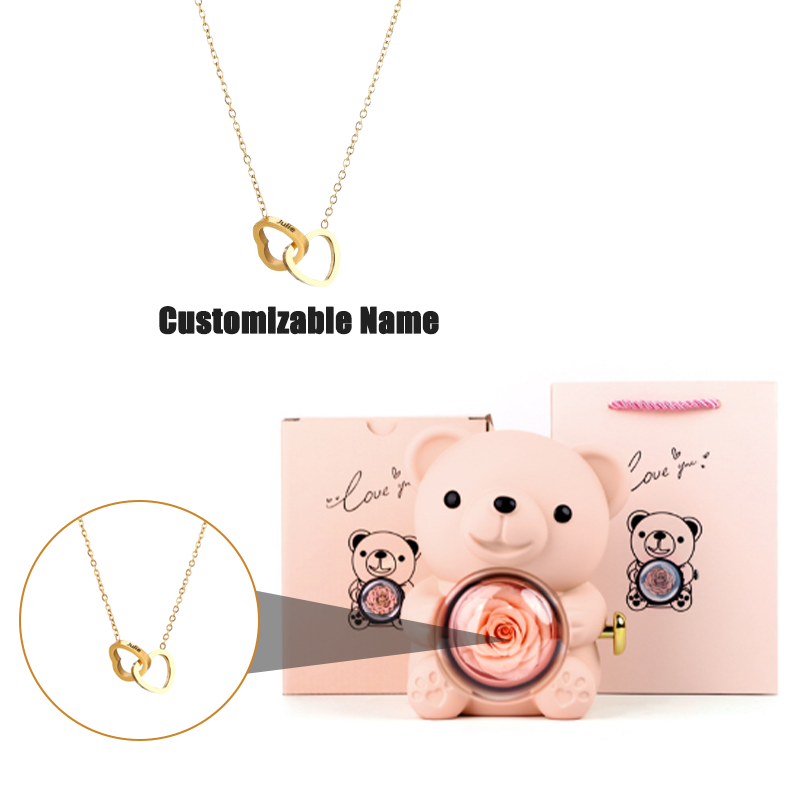 Caja de Regalo con Oso Teddy y Collar Personalizado para Mujer, Madre o Esposa — imagen 18