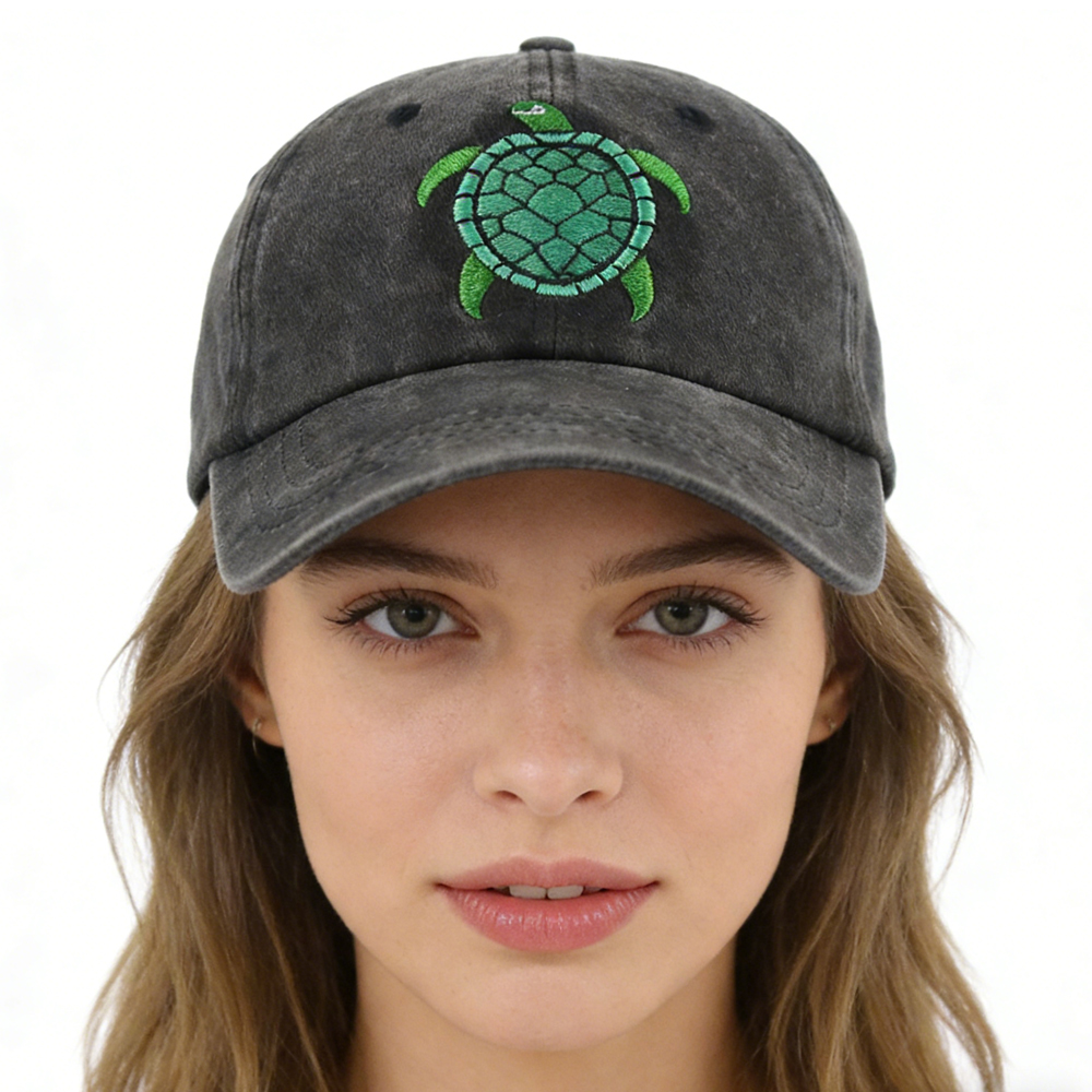 2pcs Sea Turtle Hat For Women Men, Funny Adjustable Embroidered Wild Animals Baseball Cap — imagen 1