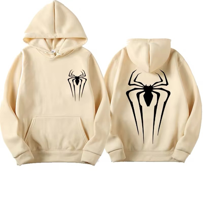 Dark Gothic Y2K Spider Print Hooded Sweatshirt Jacket — image 2