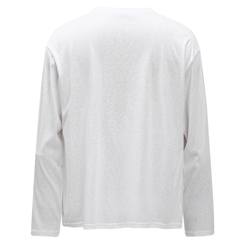 White gradient gray leopard print digital long sleeved T-shirt for women — image 3