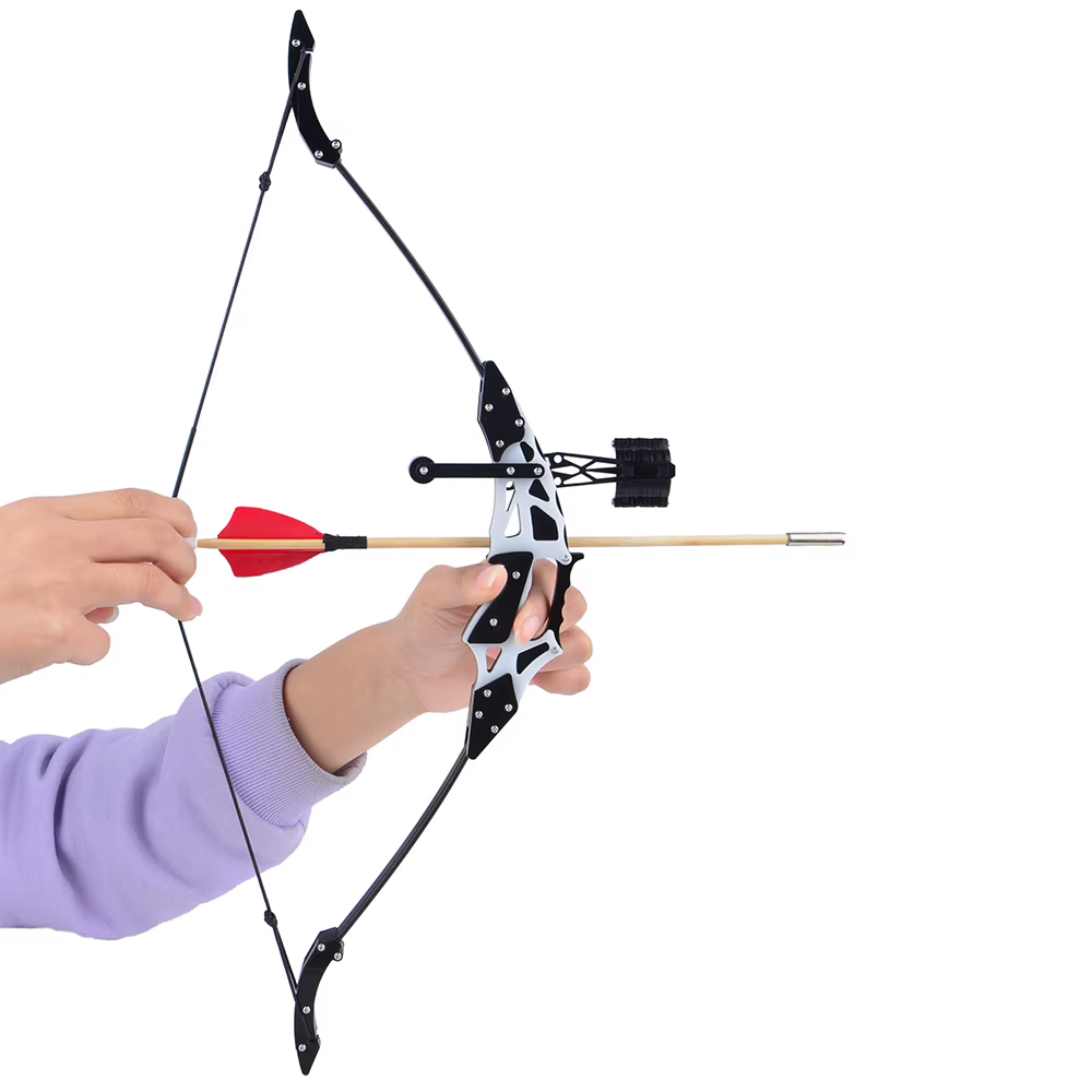 Mini Arco Recurvo de Arquería de 19", Arco Corto con Flechas de Madera para Jóvenes, Adolescentes y Niños, Práctica de Tiro al Blanco al Aire Libre — imagen 2