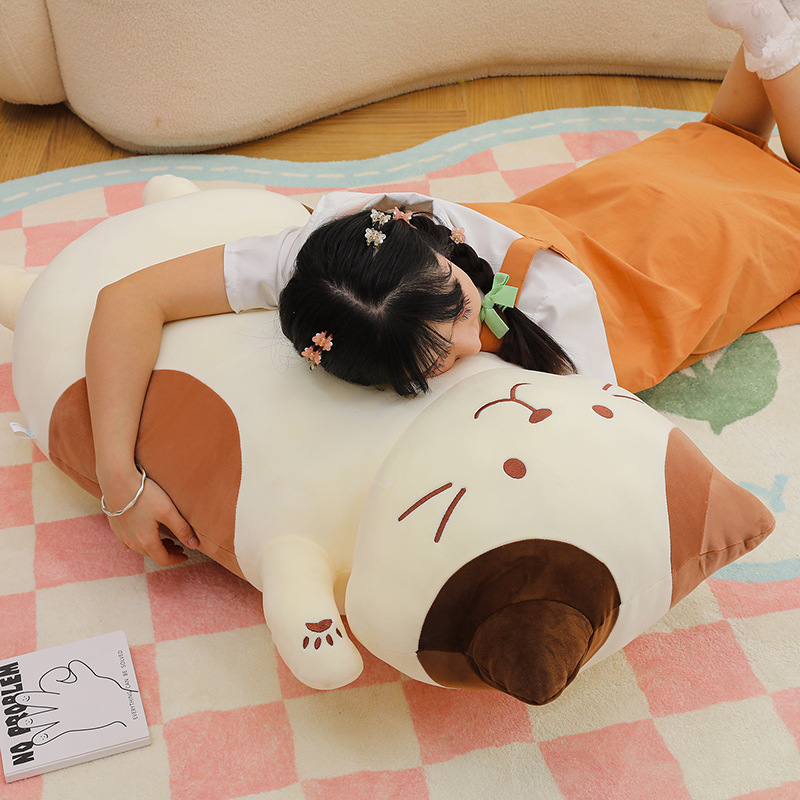Cat Doll Girl Holding Big Doll Plush Toy Birthday Gift Girl — image 2