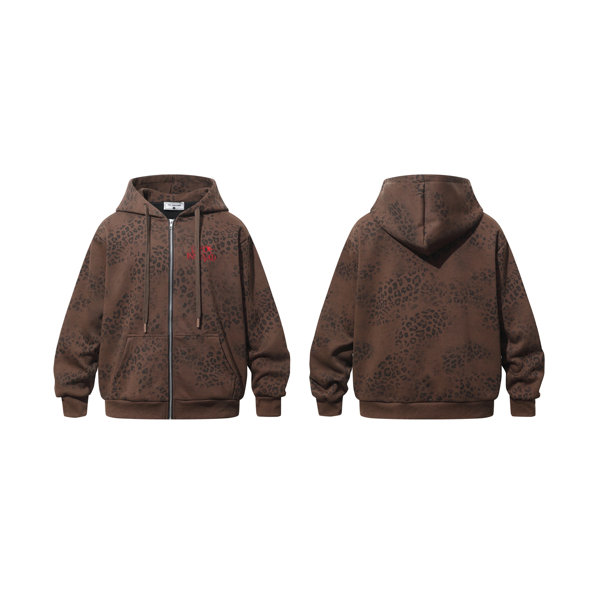 Leopard print full zip hoodie — image 4
