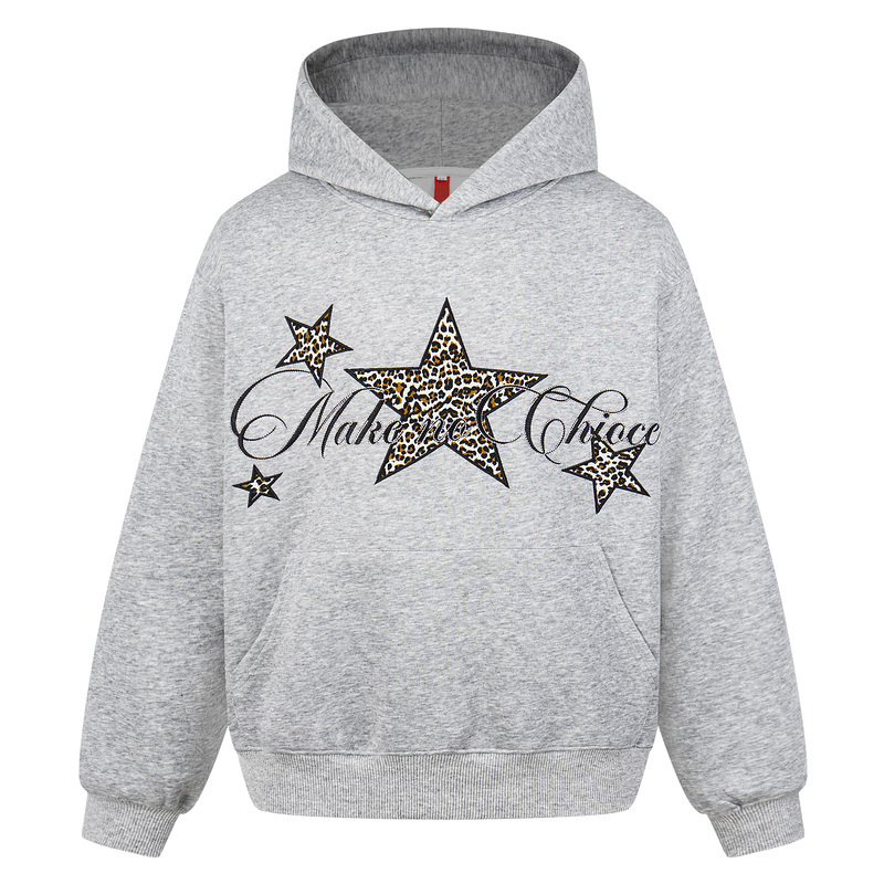 Retro leopard print star hooded sweatshirt for women — image 7
