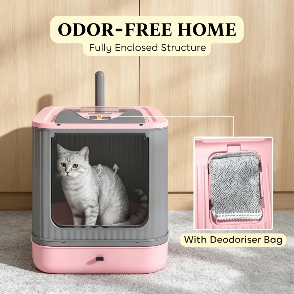 Cat Litter Box with Adjustable Front 17.5 Inches X 13.6 Inches X 15.9 Inches — image 3