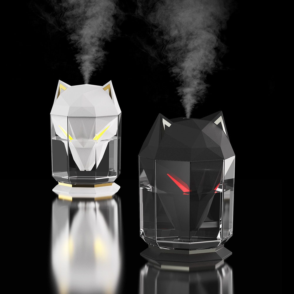 Desktop Wolf Humidifier Large Capacity Household Air Nebulizer Heavy Fog Humidifier Ornament — image 1