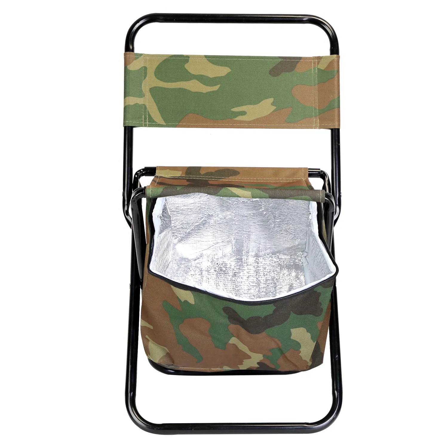 Foldable Fishing Chair With Backrest Built-In Cooler Bag Portable Handle Outdoor Lightweight Fishing Stool For Camping Hiking Hunting — imagen 2