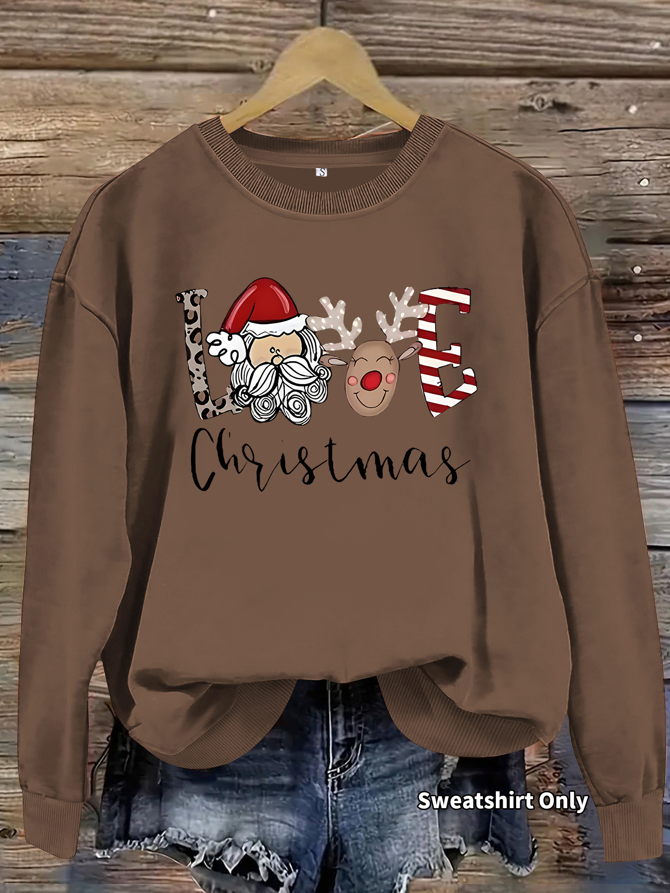 Deer print fleece hoodie — image 9