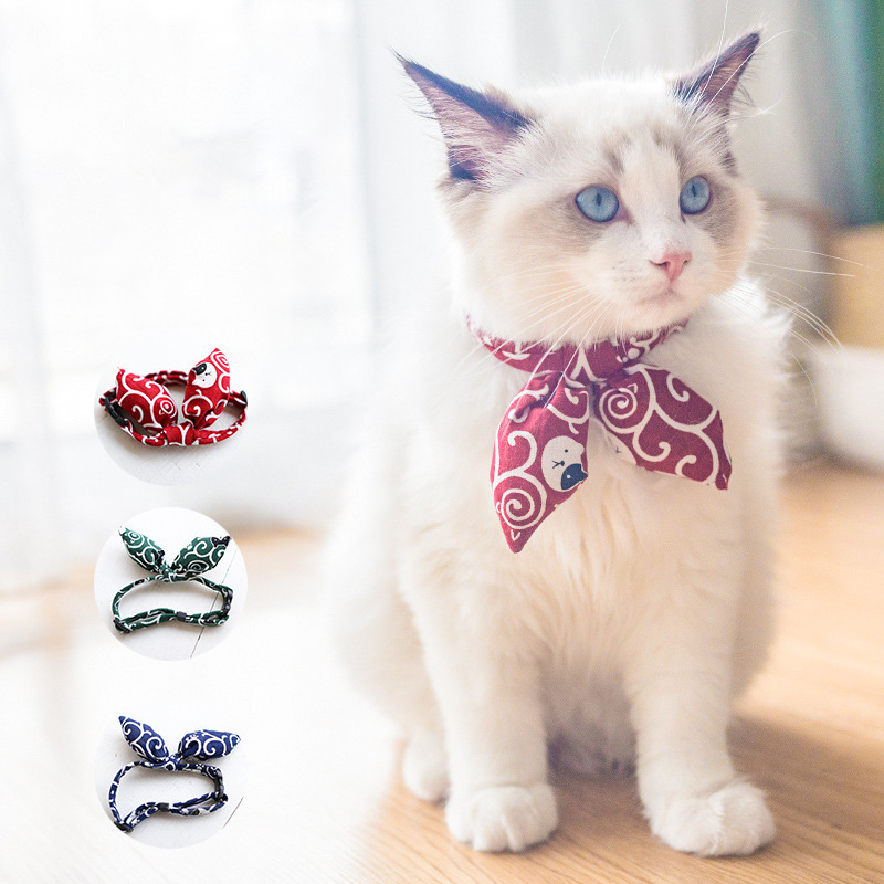 Pet Collar Bow Tie Can Be Adjusted To Make Cute Cat Puppy Bow Tie Silent Medium-Sized Dog Small Dog — image 1