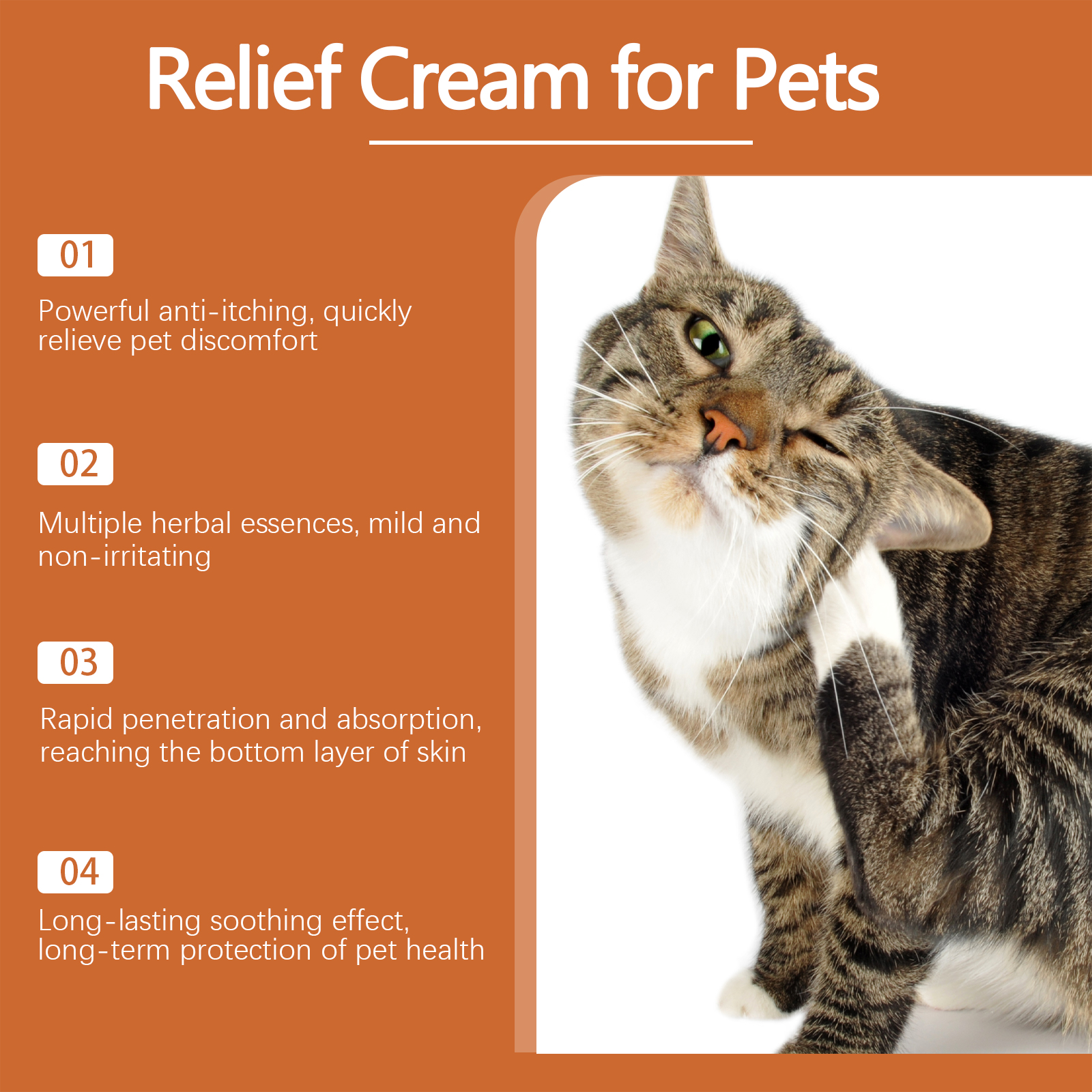 Pet Itch & Allergy Relief Cream, Soothing Skin For Dogs & Cats, Natural Herbal Extracts For Itch, Bites & Irritated Skin, 50g — image 3