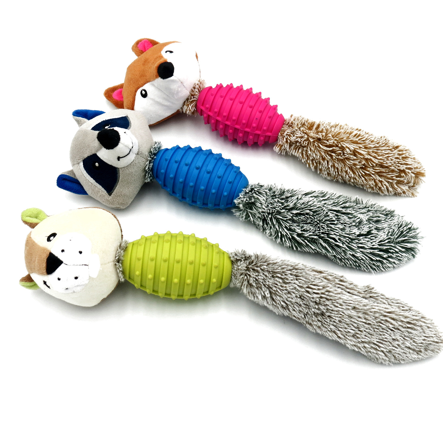 Juguetes de Peluche para Mascotas - Zorro, Foca, Mapache y más (Llavados de Dientes para Perros) — imagen 1