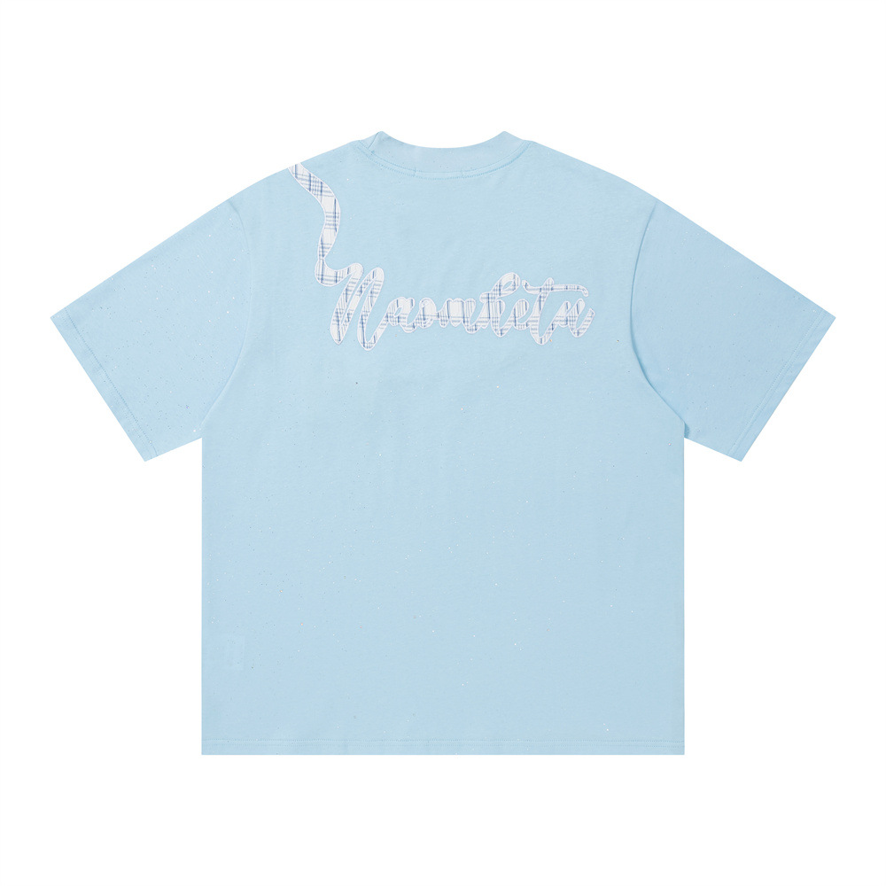 Cartoon kitten embroidered short sleeved t-shirt — image 3