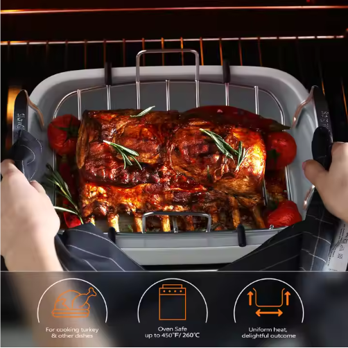 Sartén para Asar Pollo Resistentes a Altas Temperaturas - Platos de Hornear para Pechugas y Muslos — imagen 5