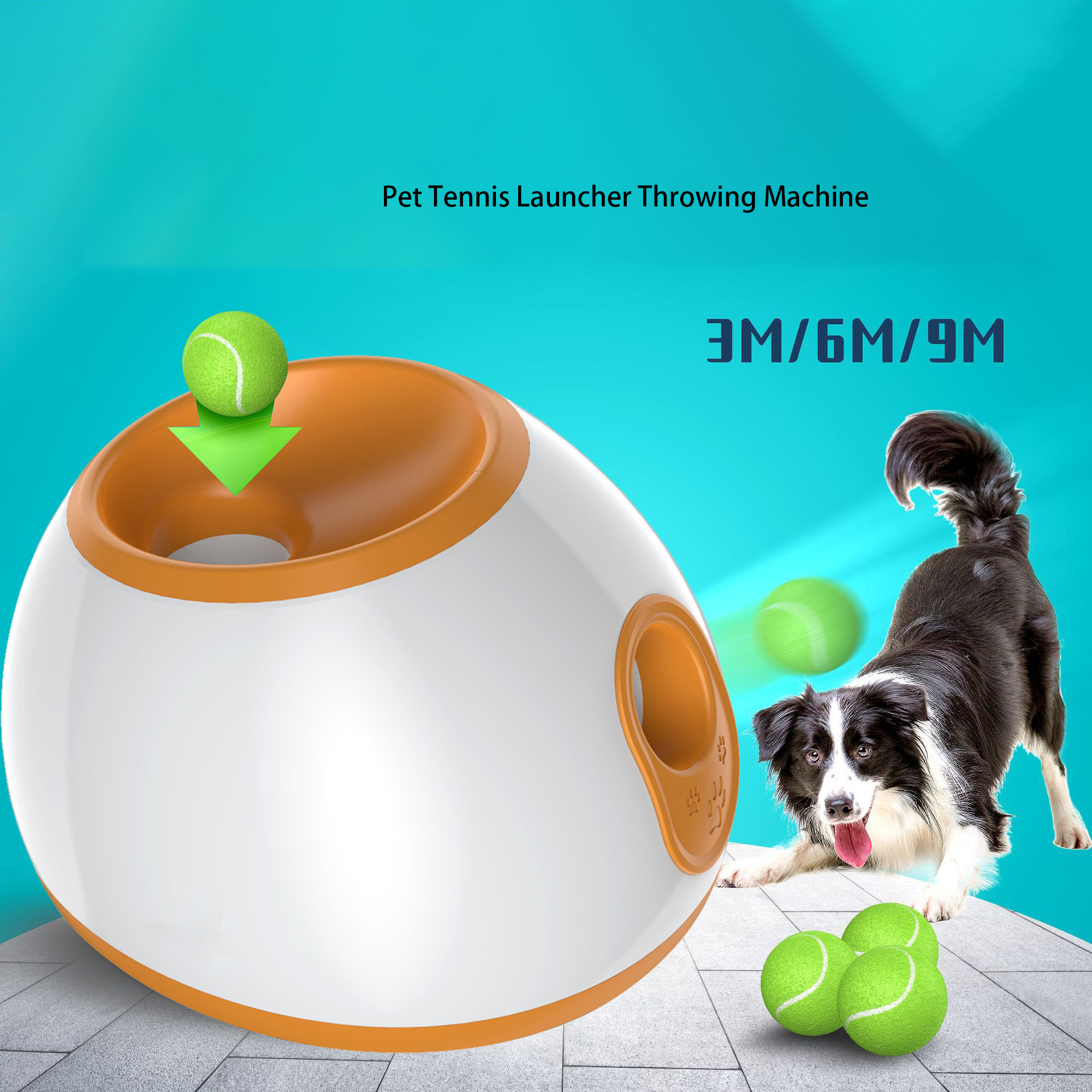 Lanzador Automático de Pelotas para Mascotas con 3 Velocidades — imagen 1