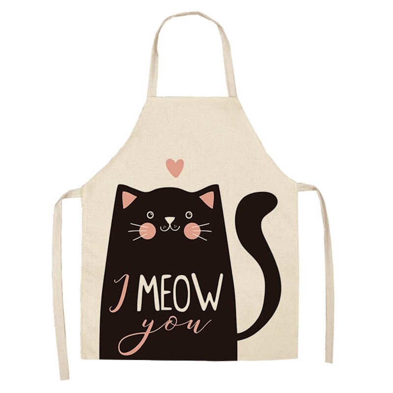 Cotton and linen creative European and American cartoon cute cat apron — image 13