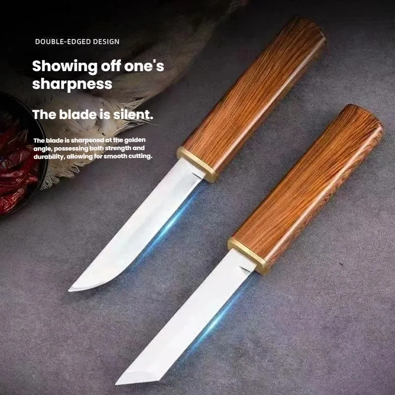 New 2-in-1 High-end Double Edge Knife-Multi-Functional Fruit Knife Steel Ultra Sharp Portable Small Knife for Fruit & Cooking — image 5