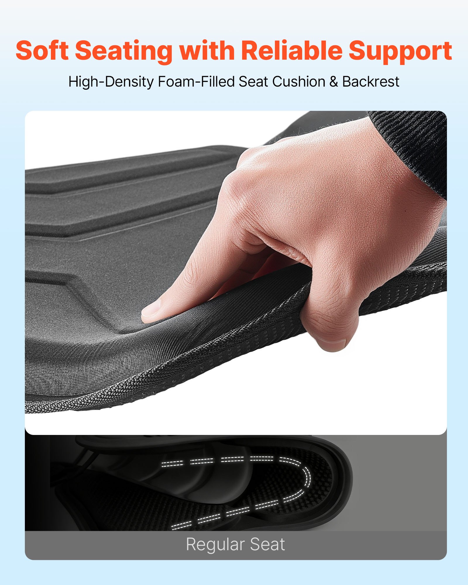 Kayak Seat, 1 Pack 1" Thick, Universal Paddle Board Seat With Back Support, Hexagonal Sit-on-Top Soft Padded Cushion With Storage Bag & Adjustable Straps For SUP, Fishing Boat, Inflatable Kayak — imagen 5