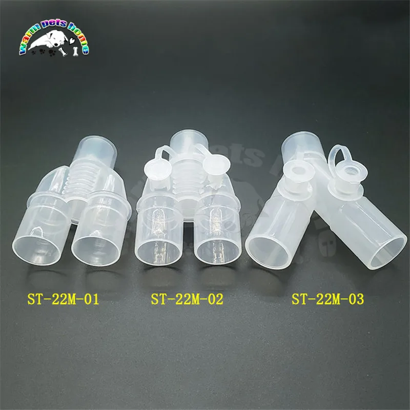 Conector Corrugado de Tres Vías para Circuito Respiratorio de Anestesia, Equipo Veterinario