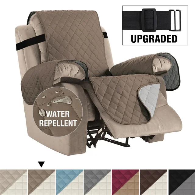 Waterproof Recliner Cover Snap Fixed Pet Dog Kids Sofa Mat Couch Slipcovers For Living Room Dustproof Furniture Protector Covers — image 10