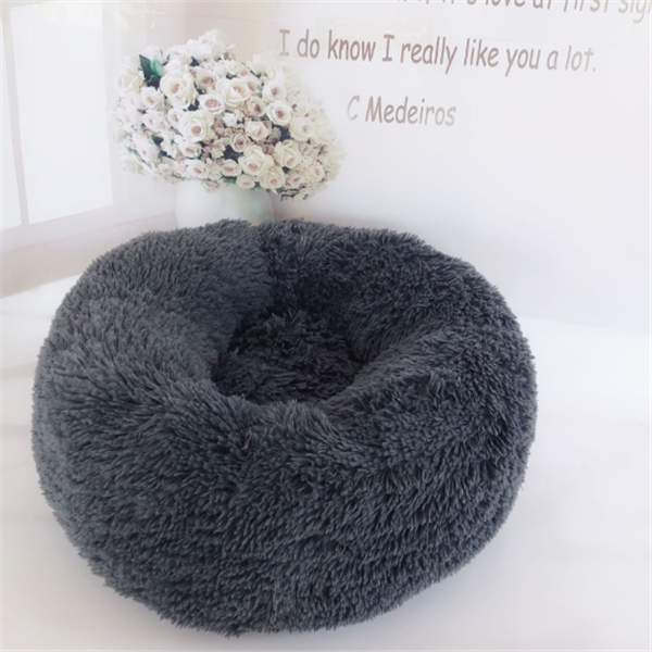 Almohada Redonda de Pelo Largo para Gatos con Funda Antideslizante — imagen 10