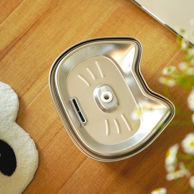 Stainless steel pet water dispenser fully automatic water circulation filtration water feeder cat water dispenser — image 4