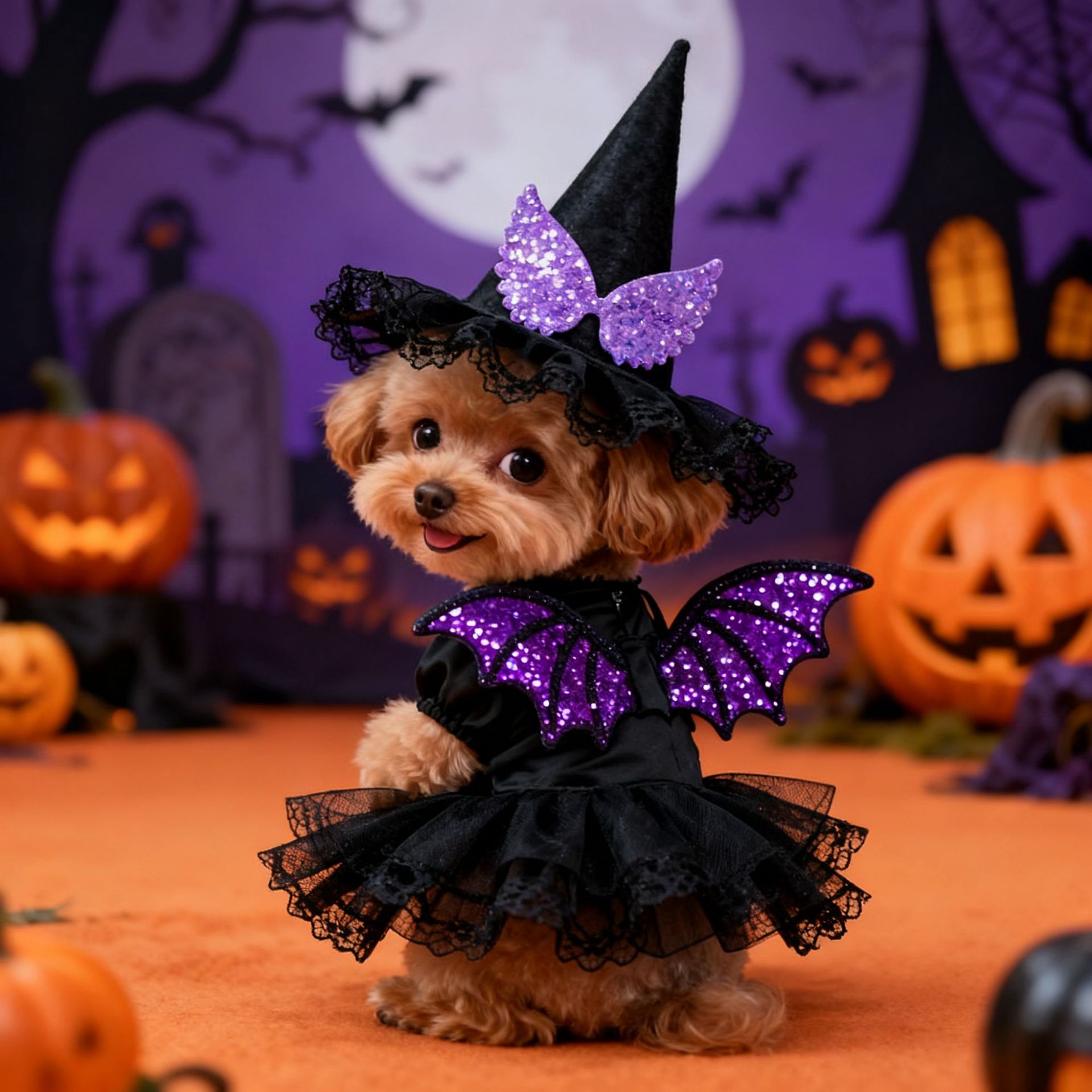 Pet Halloween Hat Creative Pumpkin Devil Spider New Stock Rabbit Pet Dog — image 1