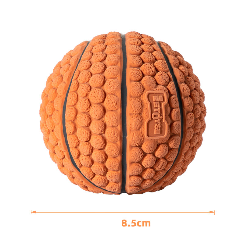 Latex brown blue basketball throw interactive grinding teeth to relieve boredom and retrieve dog toys — image 9