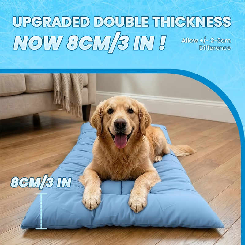 Extra-Large Summer Cooling Mat Dog Sofa Bed, Ultra-Soft, 8 Compartments, Extra-Large Plush Dog Sofa Bed, Super Soft, Thick Polyester Pet Mat With A Non-Slip Bottom — image 3