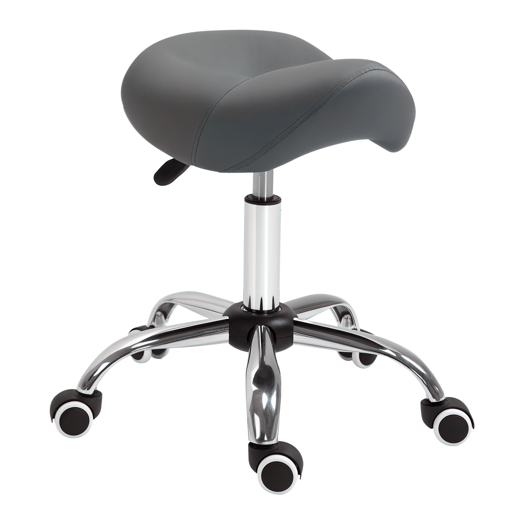 Silla de Equilibrio para Sillas de Monte Ergonómica Cuero PU Ajustable de Altura Hidráulico Cátedra de Spa Gris — imagen 3