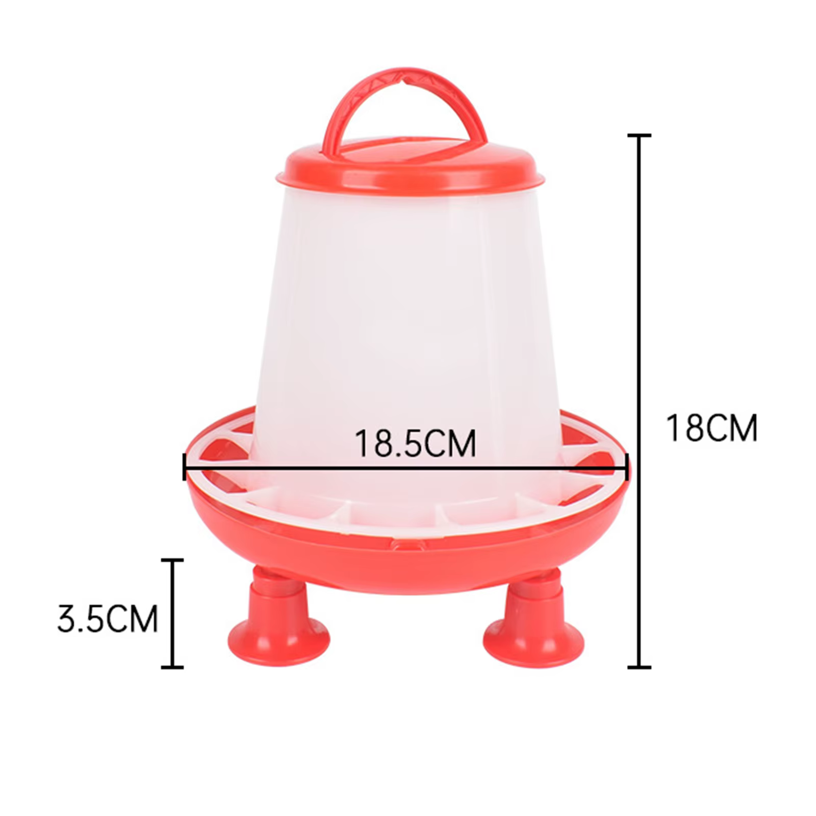 Alimentador de Gallinas, Cubeta Automática de Alimentación para Pájaros, Gran Capacidad, Dispensador de Alimento para Paloma, Loro, Codorniz, Gallina, Pato — imagen 6