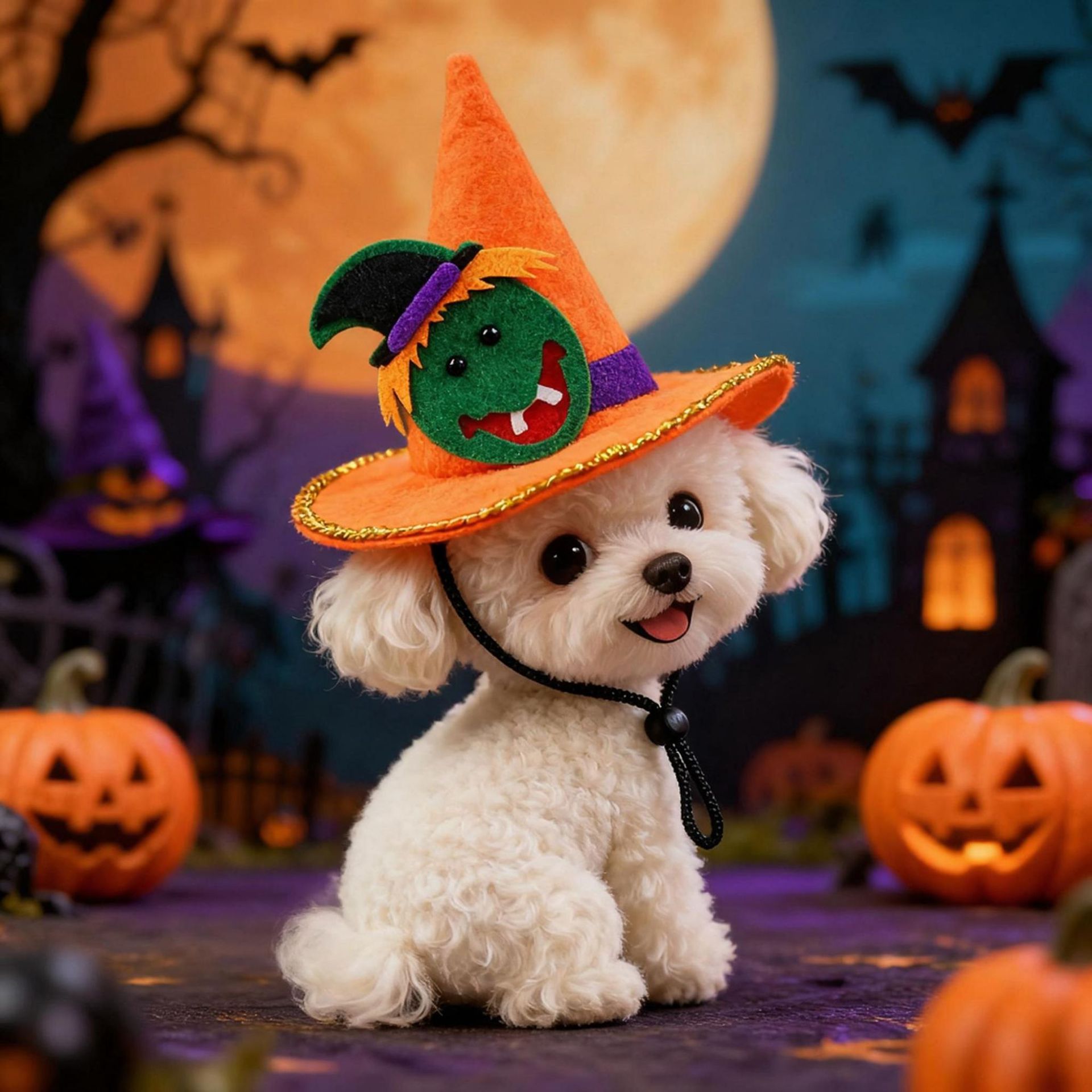 Pet Halloween Hat Creative Pumpkin Devil Spider New Stock Rabbit Pet Dog — image 9