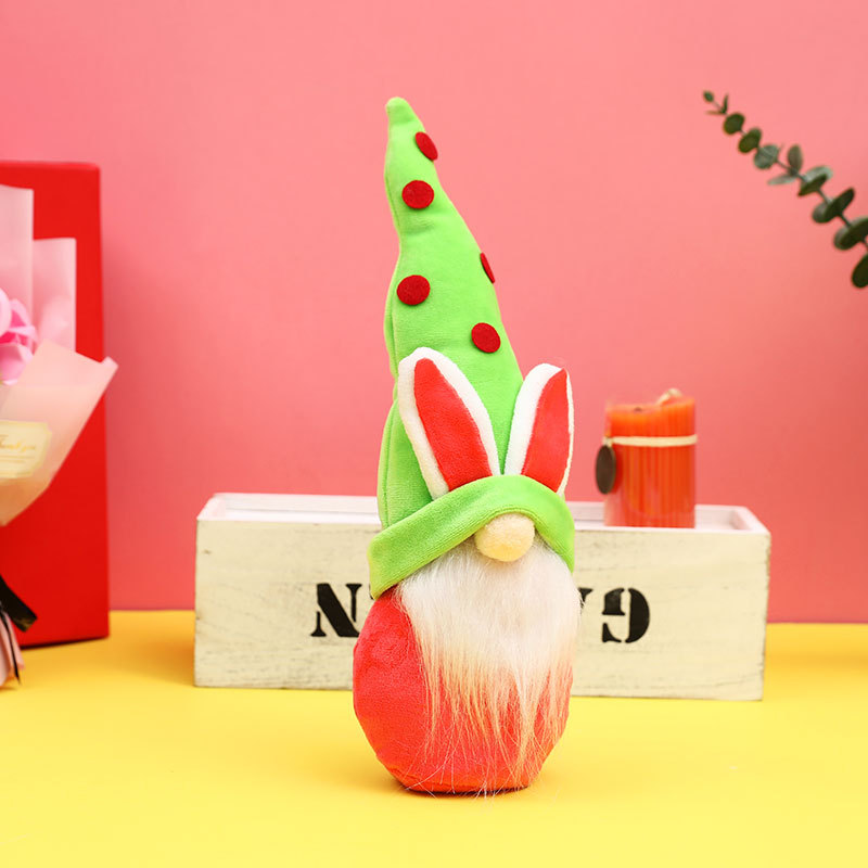Home Decor Easter Ornaments Pointed Hat Cute Rabbit Faceless Doll Gnome Doll Ornament — image 6