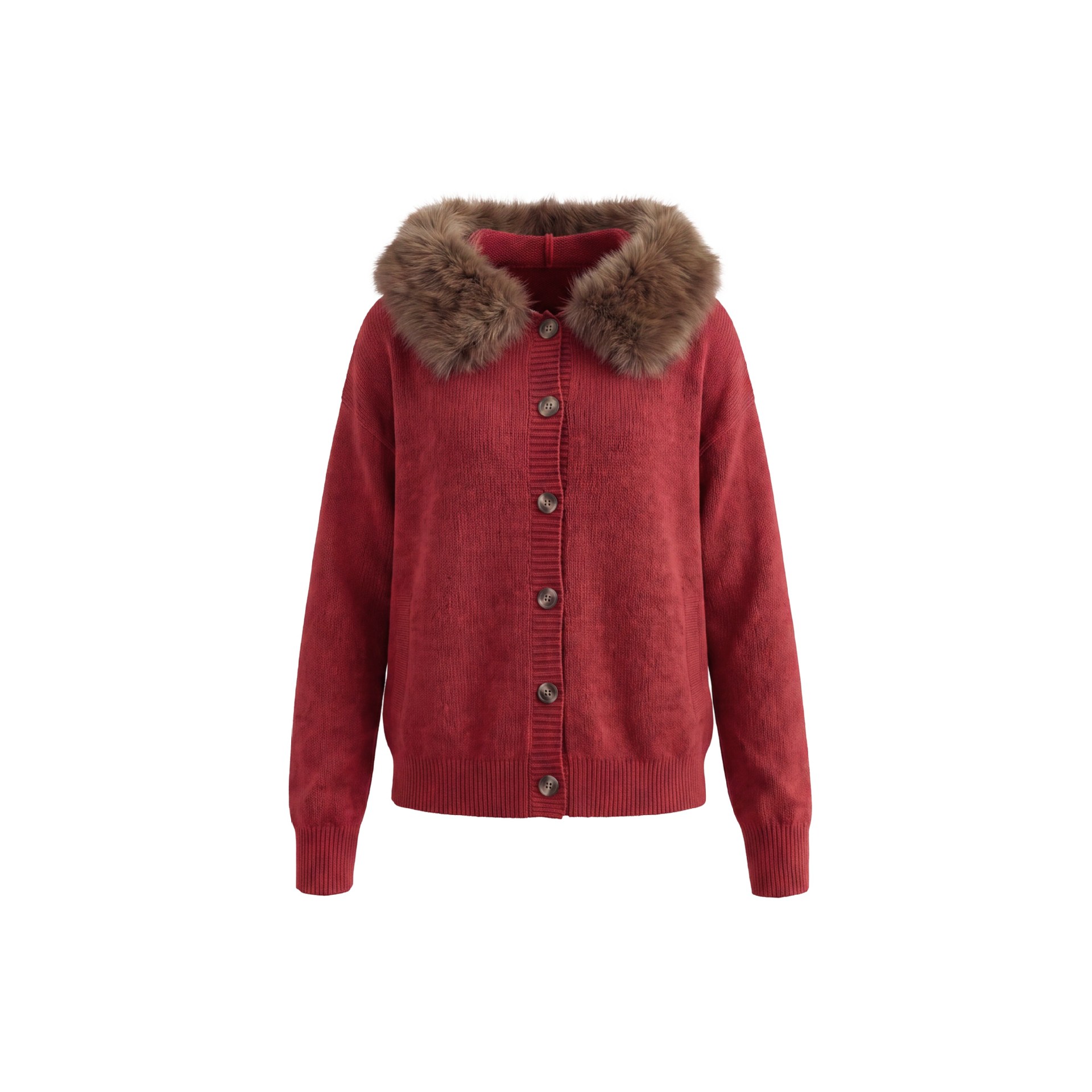 Little bear ear fur collar sweater — image 7