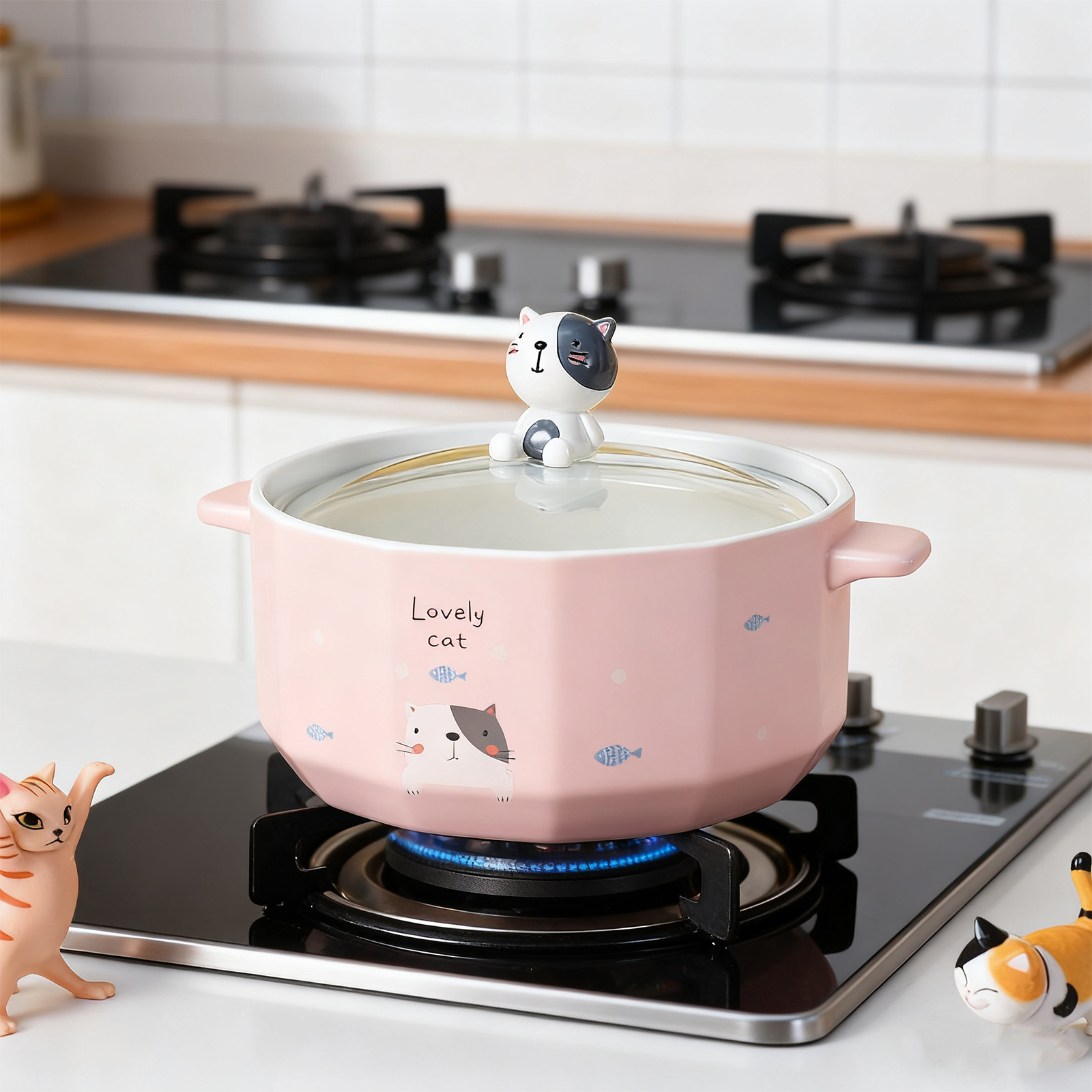 Tazón de Fideos de Gato de Caricatura 850M-Gato — imagen 2