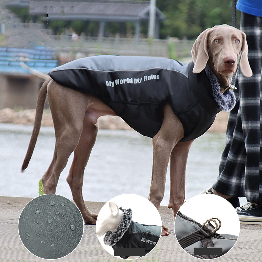 Ropa para Mascotas Grande Caliente Reflectante Chaquetas de Perro Ropa de Algodón para Mascotas — imagen 4