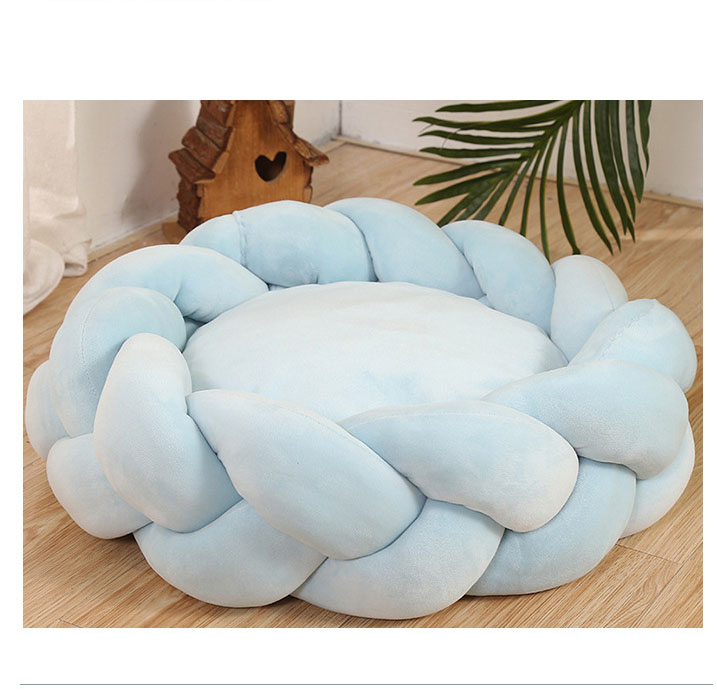 Pet kennel Fried Dough Twists dog kennel filling yarn cat kennel round universal mat detachable cat kennel dog kennel — image 2