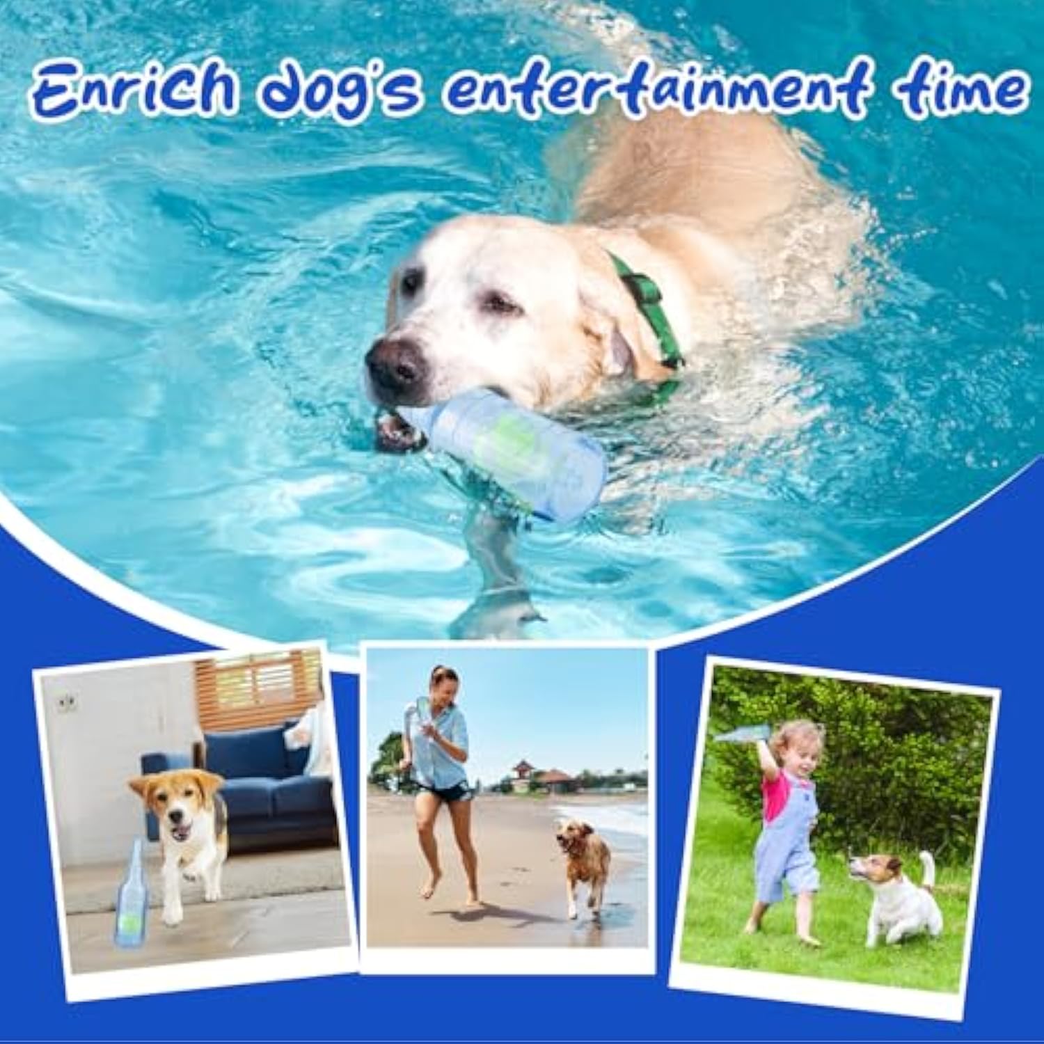 Water Bottle Dog Toy Squeaky Dog Toys For Aggressive Chewers Indestructible Dog Chew Toys For Small Medium Large Dogs Dog Toy Water Bottle Cruncher Interactive Dog Toys For Boredom — image 10