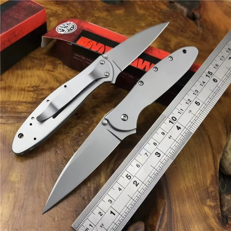 KS Leek 1660 Aluminum Folding Knife with 8Cr13Mov Blade Window Breaker Self-defense and Protection Tool Outdoor Fishing Knife — image 4