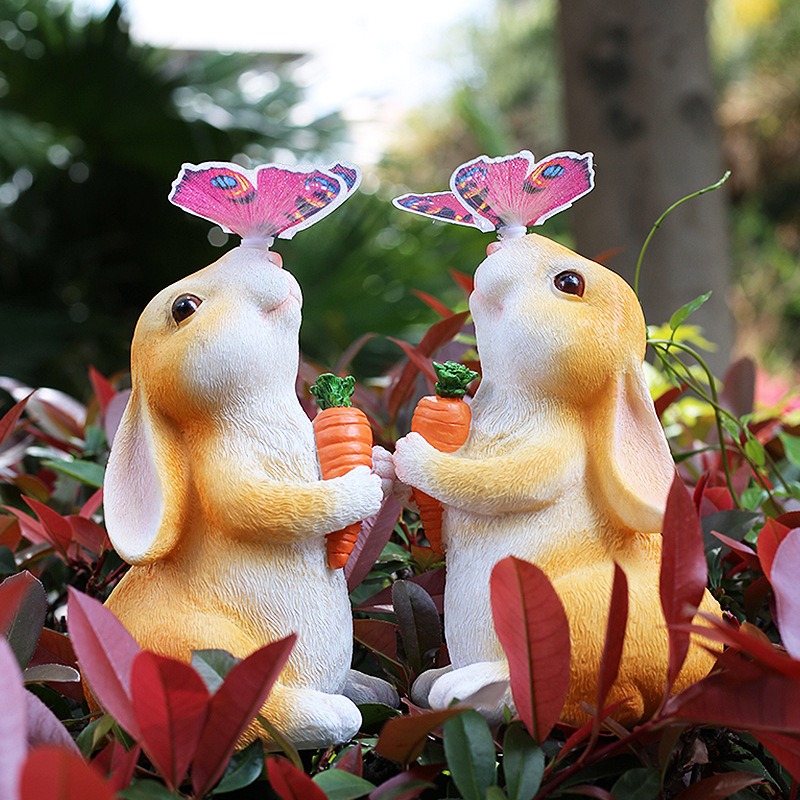 Solar waterproof and luminous rabbit light courtyard — image 3