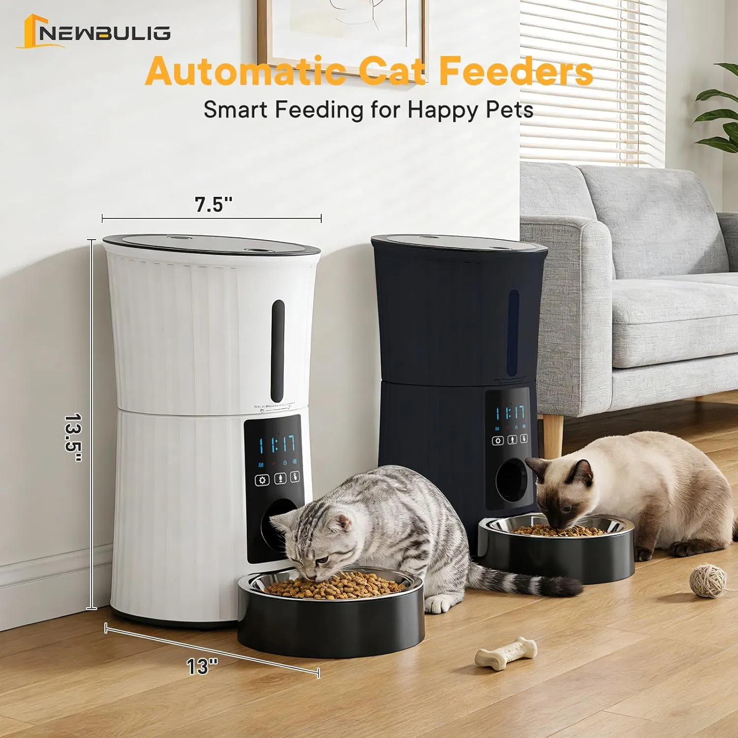 Intelligent feeder, equipped with WiFi application control function, a 4-liter capacity intelligent pet food dispenser specifically for cats and dog — image 7