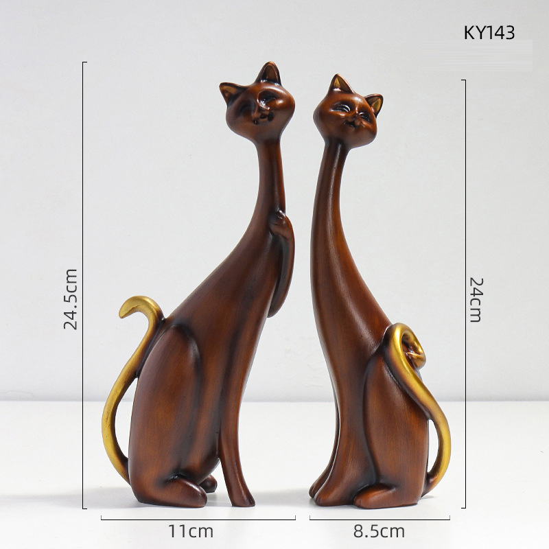 Ornamento de Hogar para Pareja con Gato — imagen 3