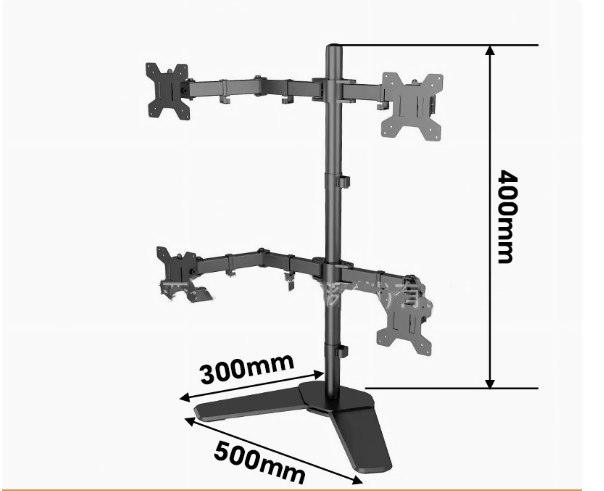 Soporte para monitor de computadora 17/22/24 pulgadas base de escritorio para juegos y alimentación de pollos con aumento de altura — imagen 12