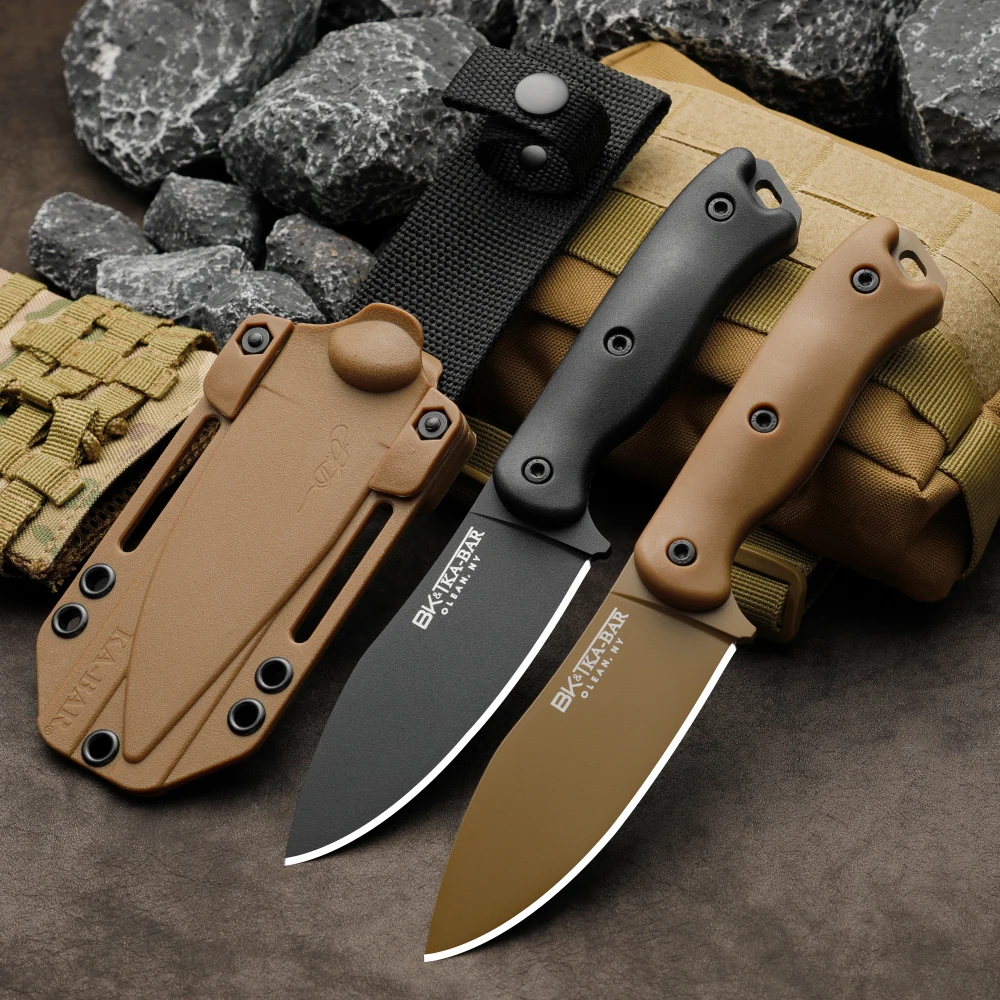 Outdoor knife, camping knife, high hardness stainless steel integrated keel with sheath, emergency portable knife, gift for men — image 1