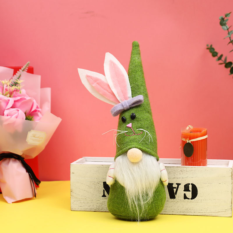 Easter decorations pointed hats cute rabbit faceless dolls home decoration gnome doll ornaments — image 7