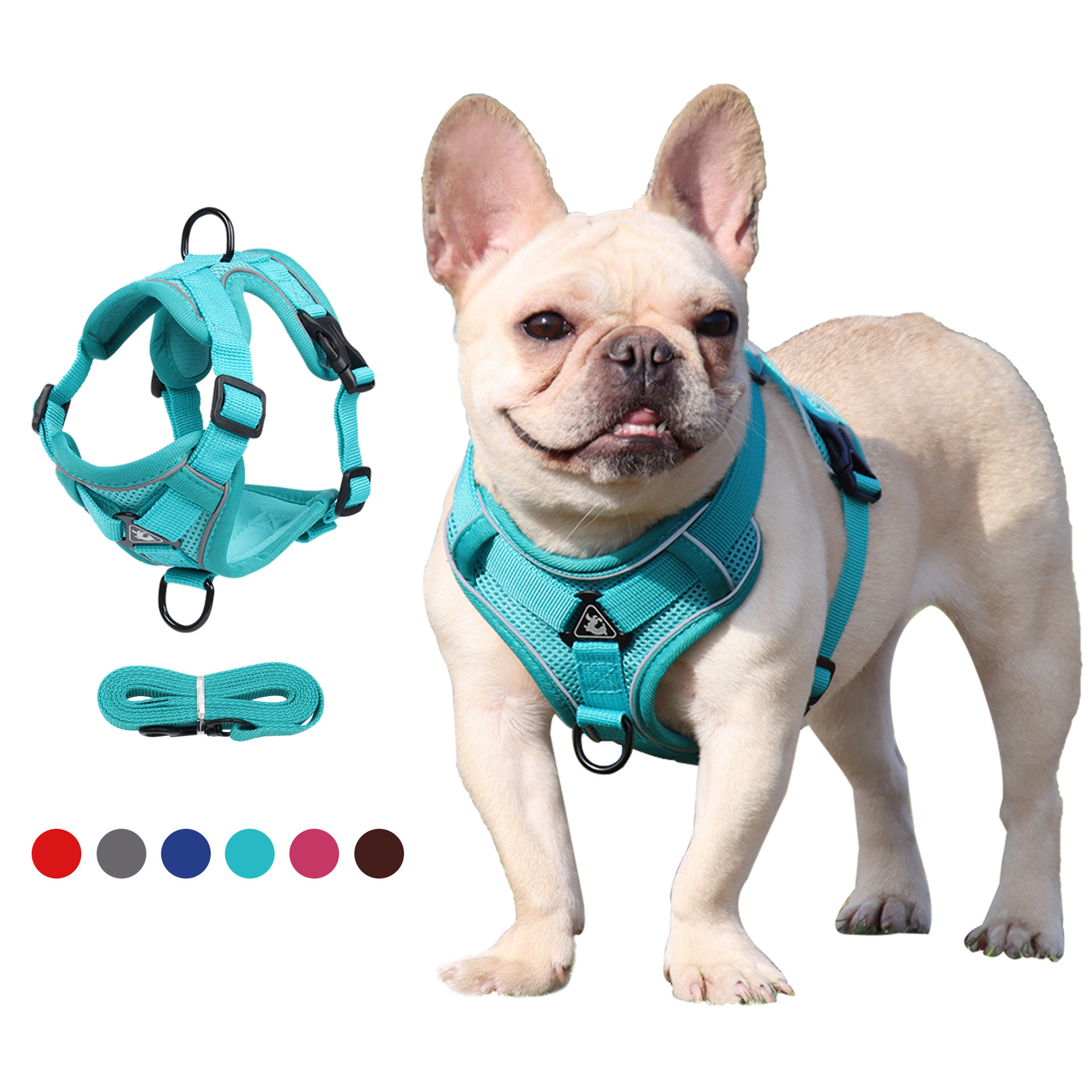 Pet Leash Reflective Breathable Cat Harness Vest Style Small Cat Breathable Reflective — image 1