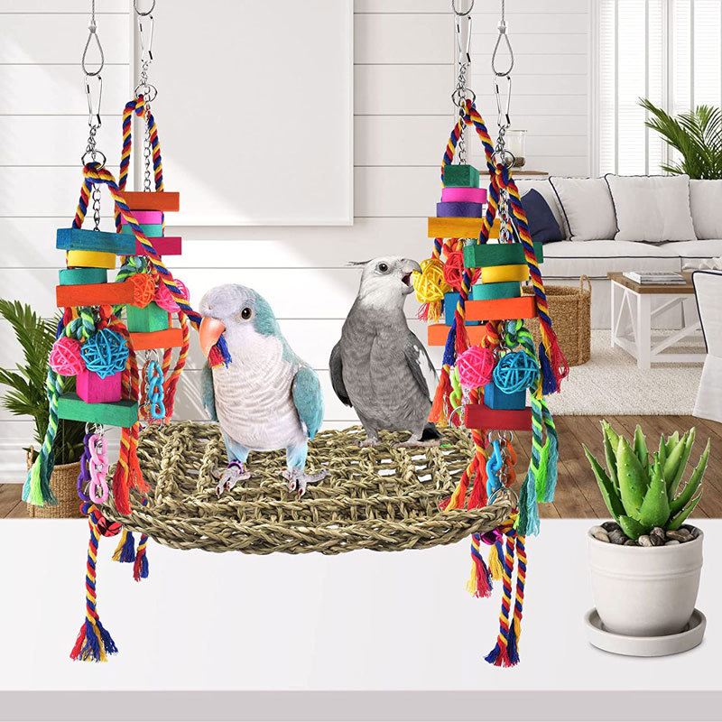 Juguetes para Loros Redil de Escalada y Hammock Medio y Grande Juguete para Caja de Aves — imagen 16